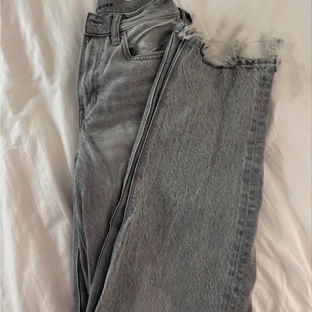 Altar'd State Gray Straight Leg Jeans